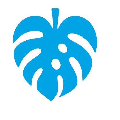 Monstera Leaf Pictogram Logo #00a3e4
