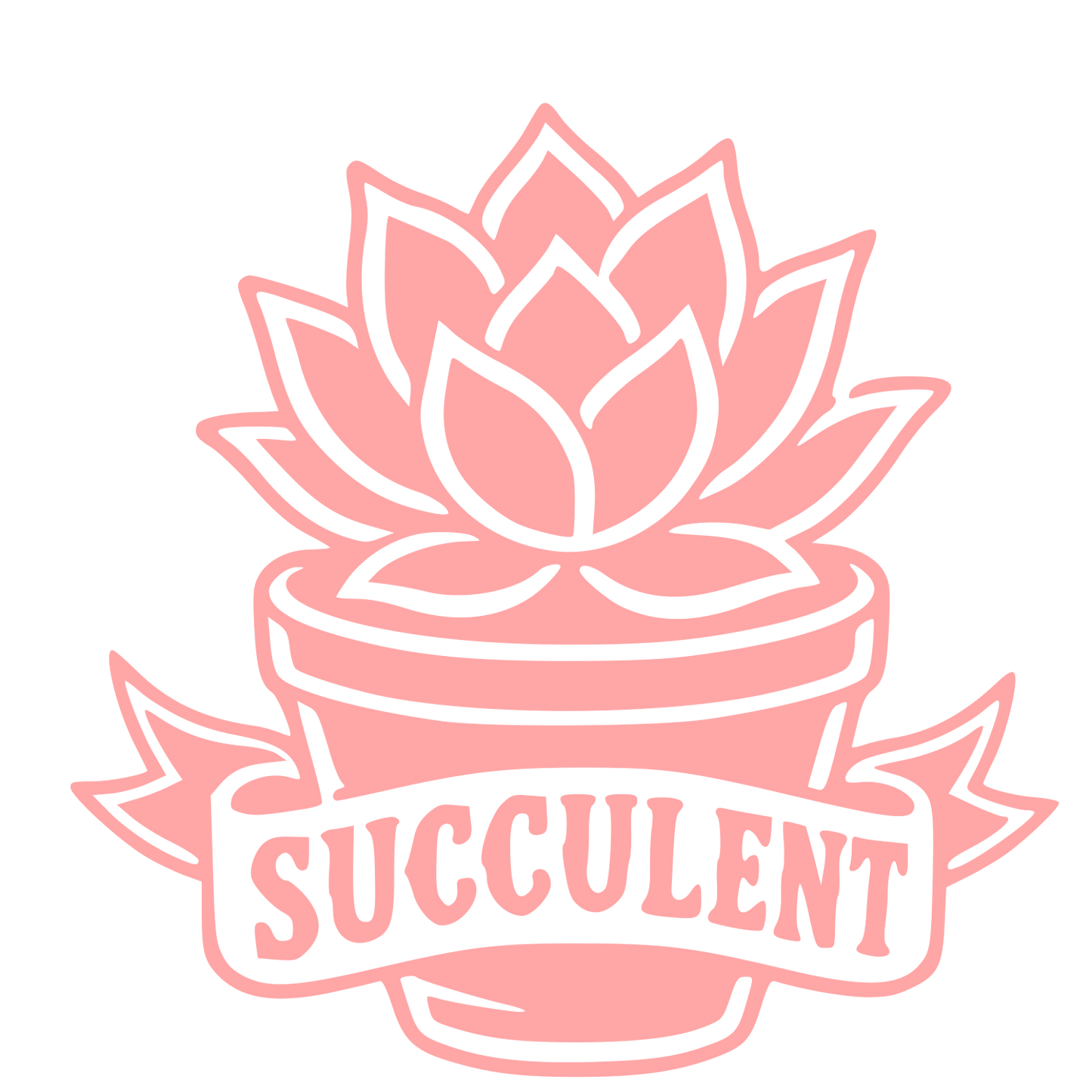 Tattoo Flash Succulent Logo #ffa6a6