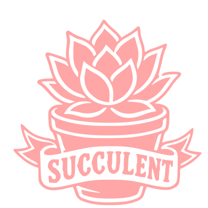 Tattoo Flash Succulent Logo #ffa6a6