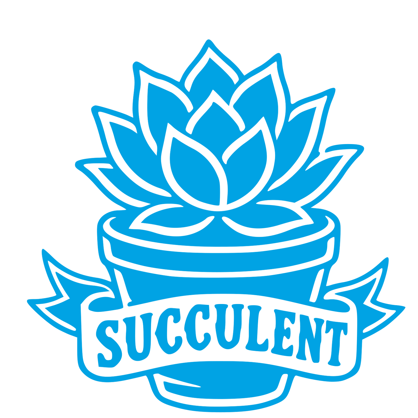 Tattoo Flash Succulent Logo #00a3e4