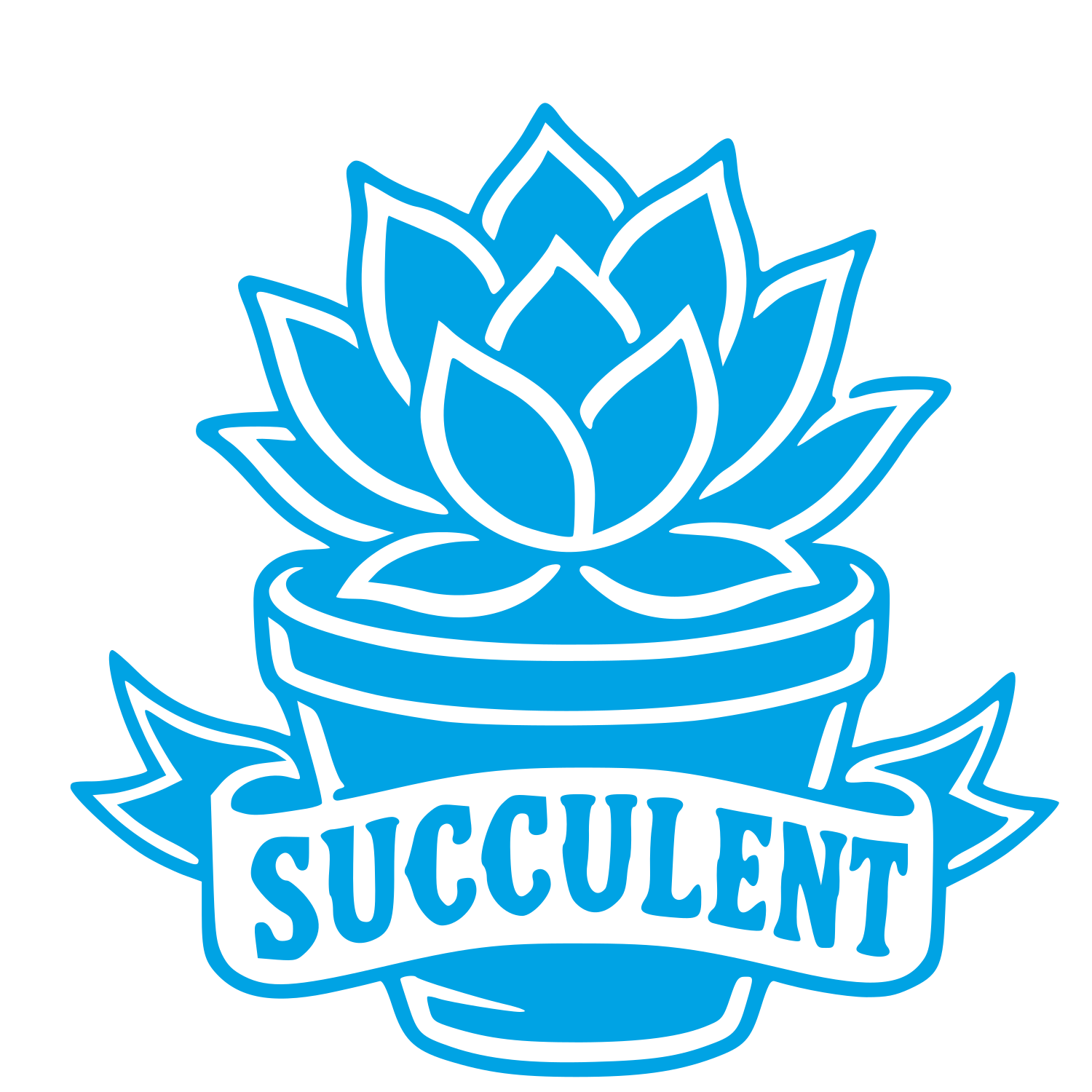 Tattoo Flash Succulent Logo #00a3e4