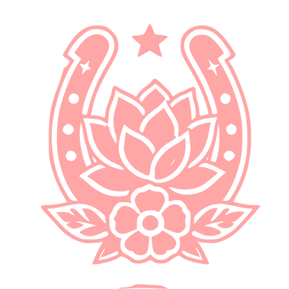 Horseshoe Floral Tattoo Logo #ffa6a6