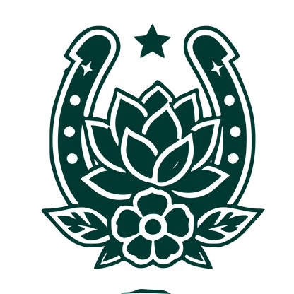 Horseshoe Floral Tattoo Logo #003932