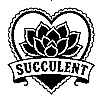 Tattoo Flash Succulent Heart Logo