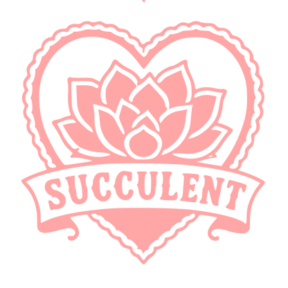 Tattoo Flash Succulent Heart Logo #ffa6a6
