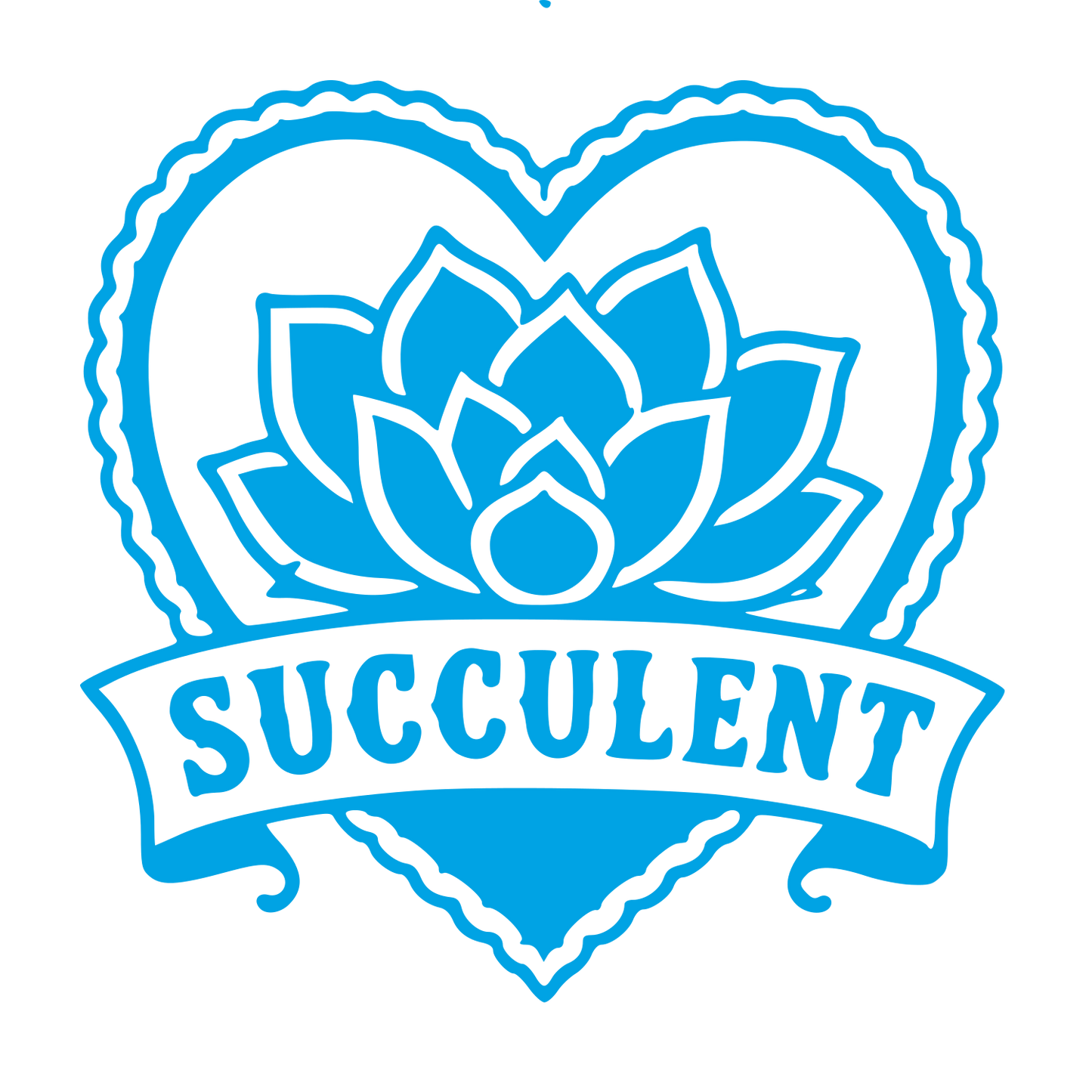 Tattoo Flash Succulent Heart Logo #00a3e4