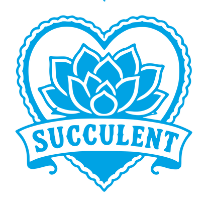 Tattoo Flash Succulent Heart Logo #00a3e4