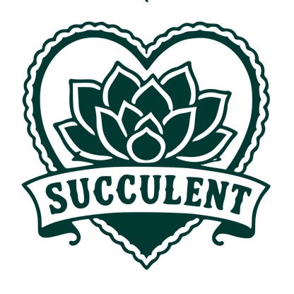 Tattoo Flash Succulent Heart Logo #003932
