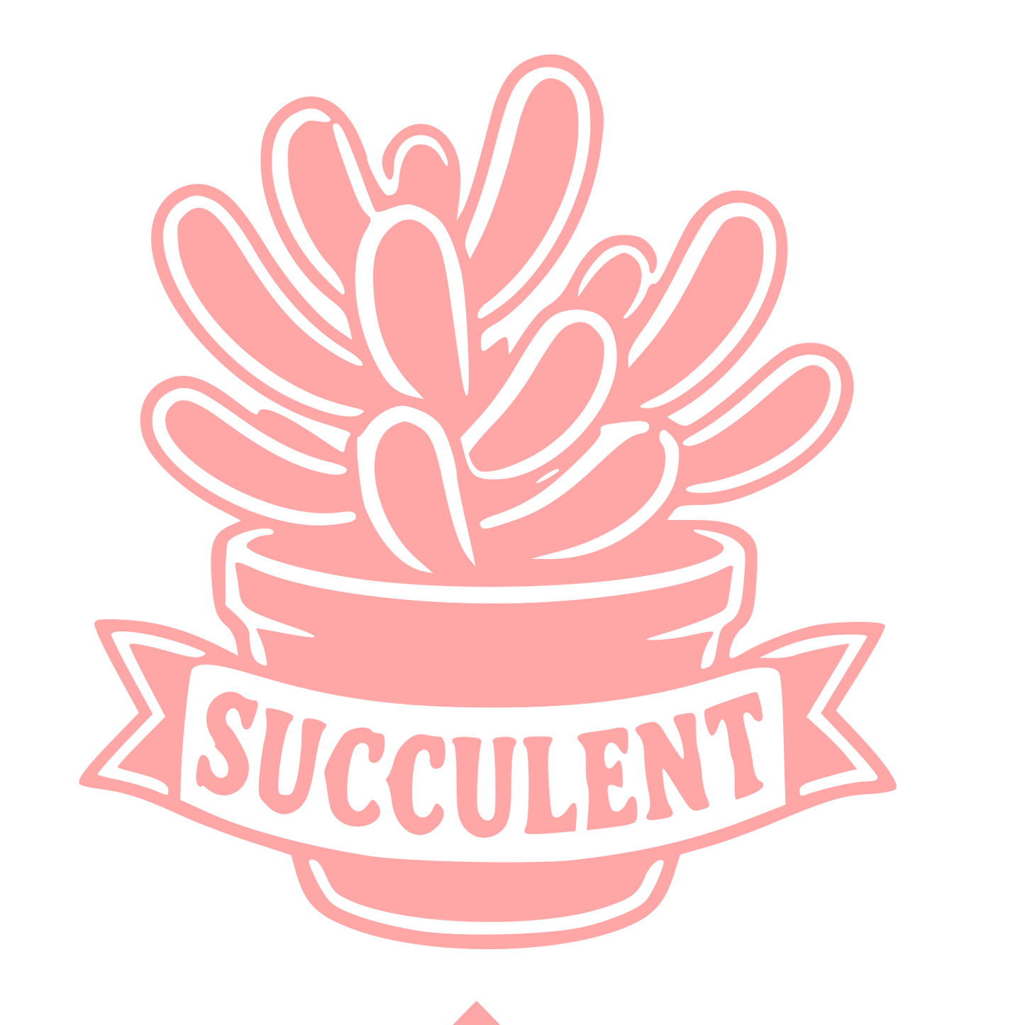 Tattoo Flash Succulent Logo #ffa6a6