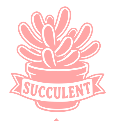 Tattoo Flash Succulent Logo #ffa6a6