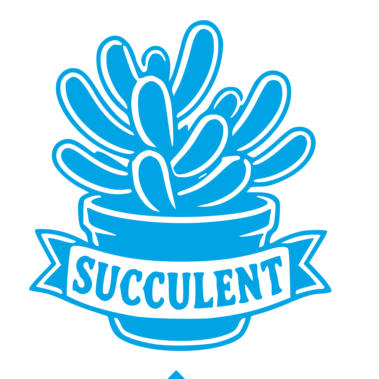 Tattoo Flash Succulent Logo #00a3e4
