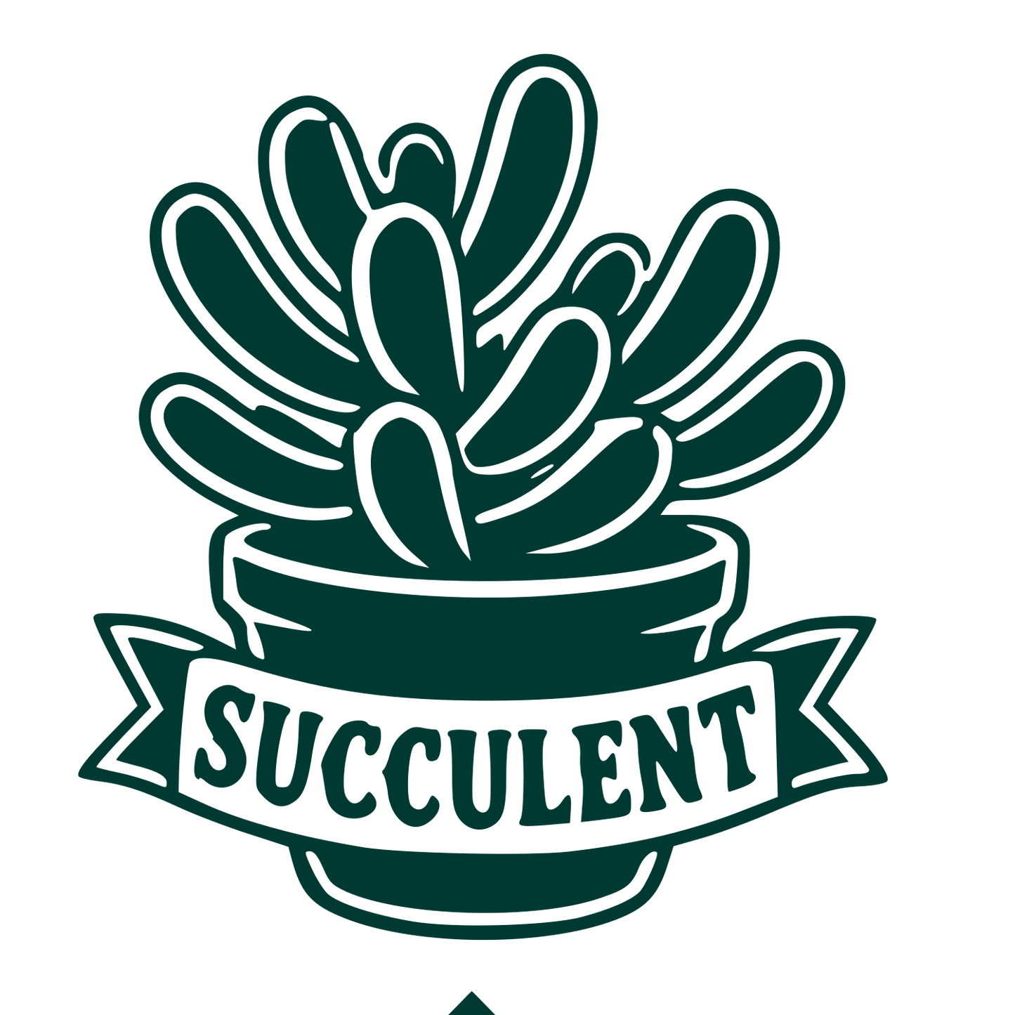 Tattoo Flash Succulent Logo #003932