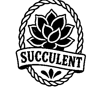 Tattoo Flash Succulent Badge Logo