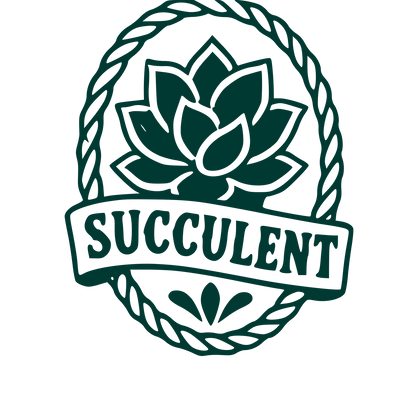 Tattoo Flash Succulent Badge Logo #003932