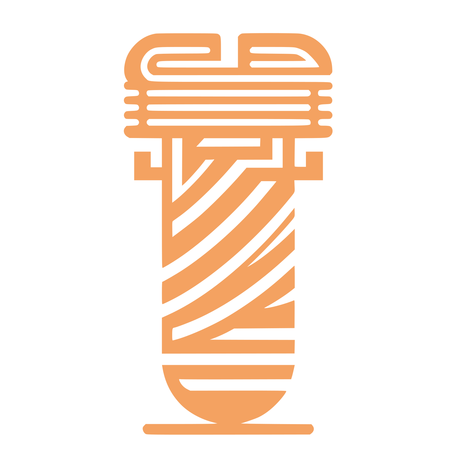 Barber Tool Logo #F4A261