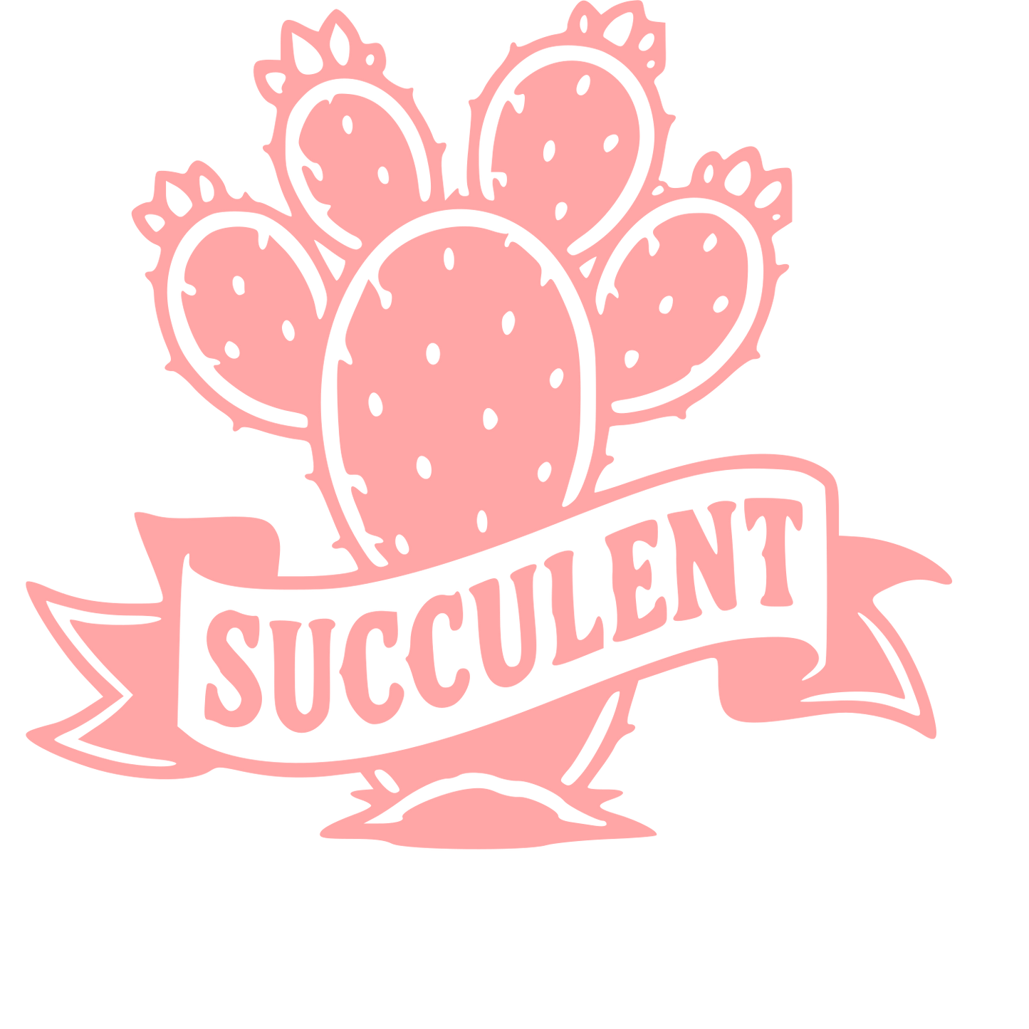 Tattoo Flash Cactus Logo #ffa6a6