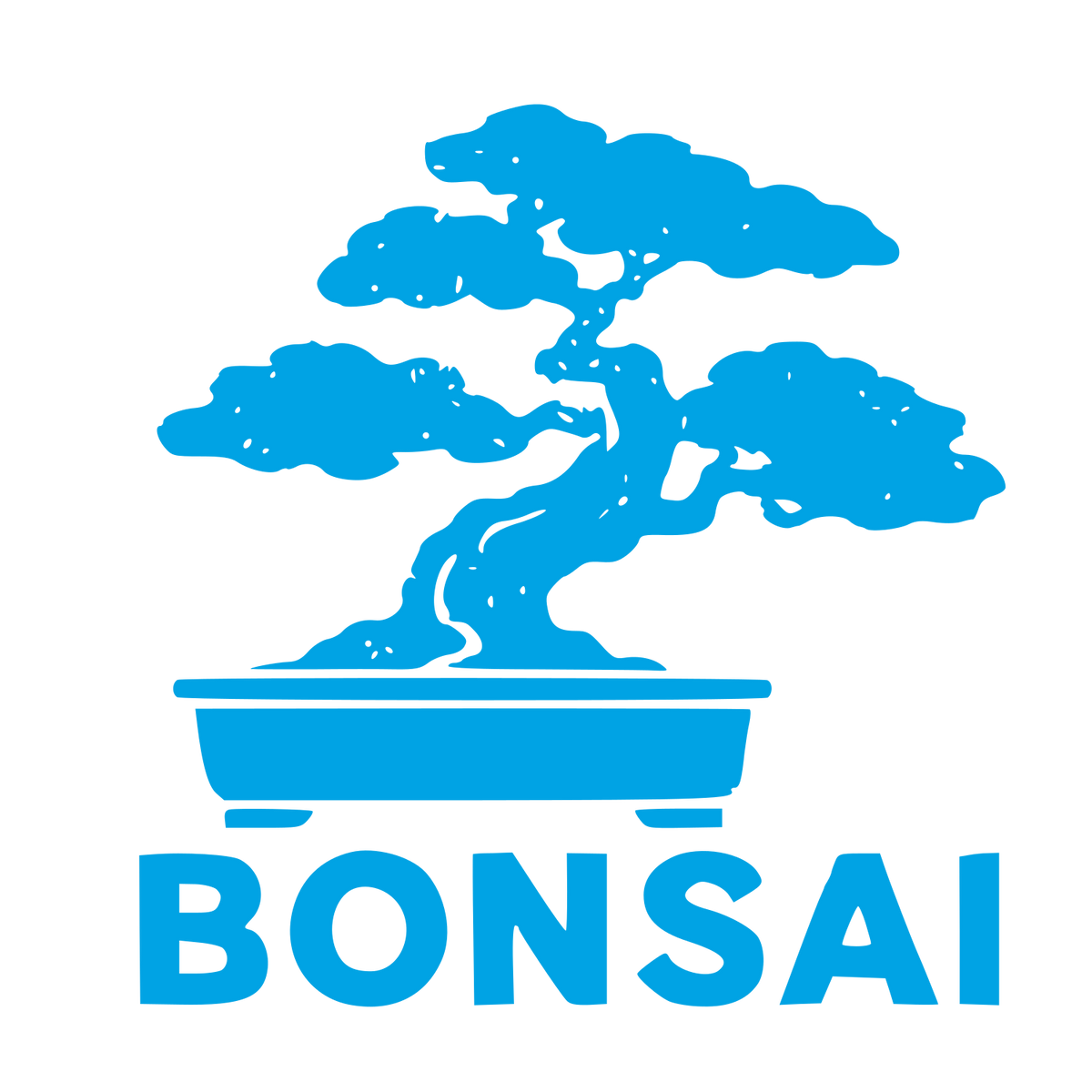 Bonsai Tree Wordmark Logo #00a3e4