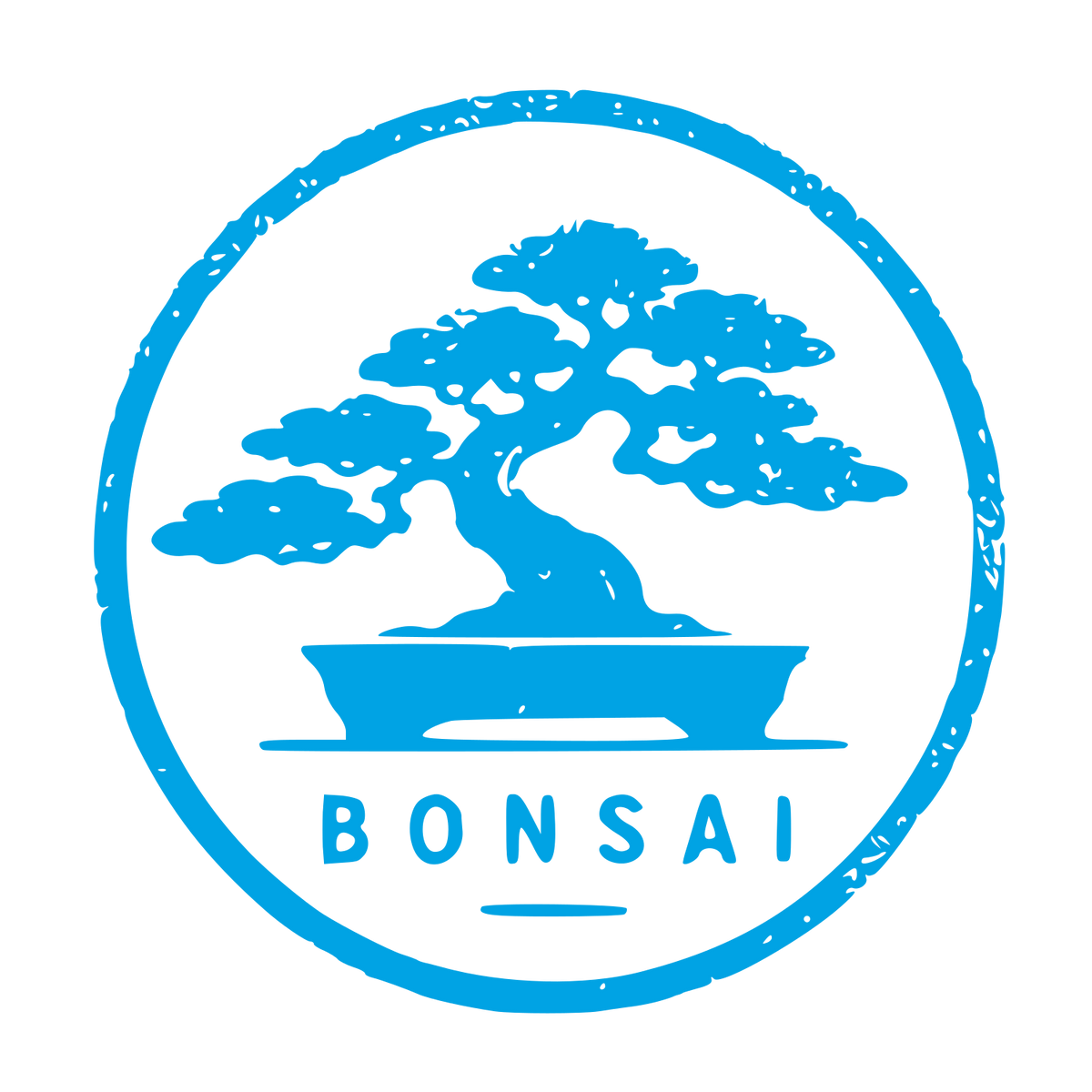 Bonsai Tree Circle Logo #00a3e4