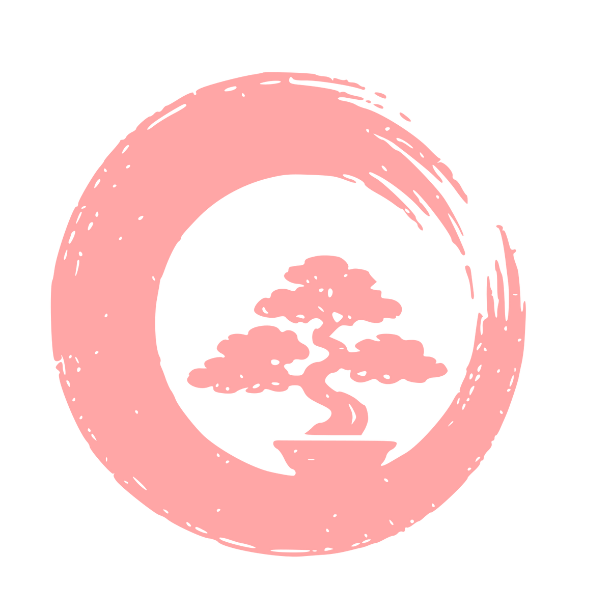 Bonsai Enso Circle Logo #ffa6a6