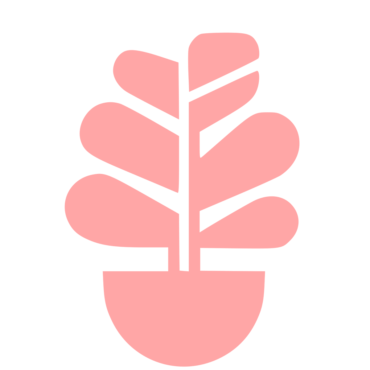 Fiddle Leaf Fig Plant Logo #ffa6a6