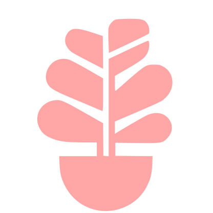 Fiddle Leaf Fig Plant Logo #ffa6a6