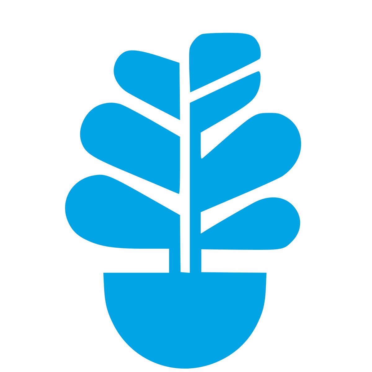 Fiddle Leaf Fig Plant Logo #00a3e4