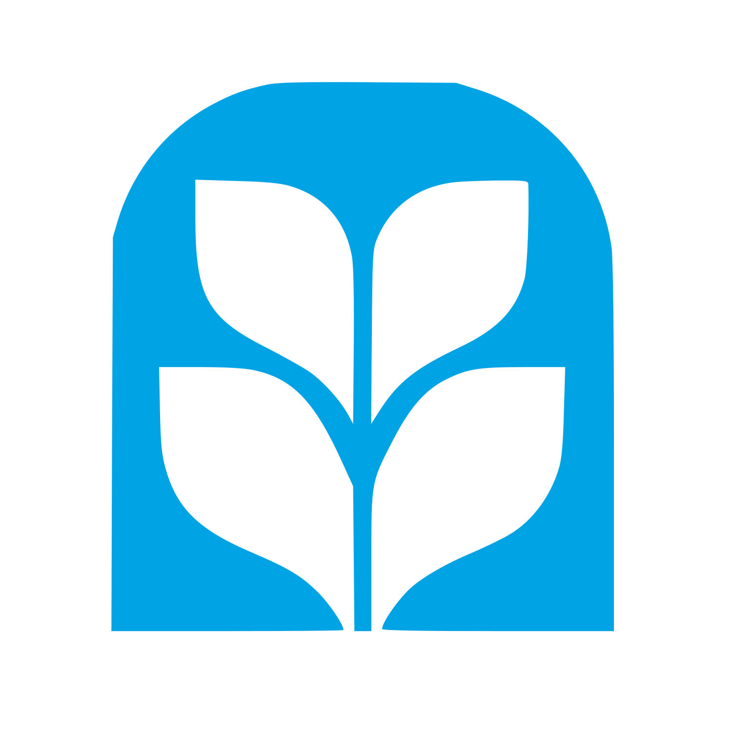 Fiddle Leaf Fig Arch Logo #00a3e4