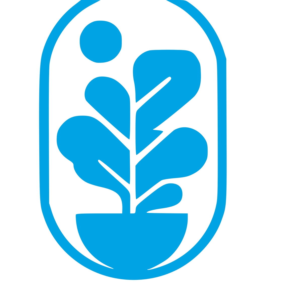 Fiddle Leaf Fig Plant Logo #00a3e4
