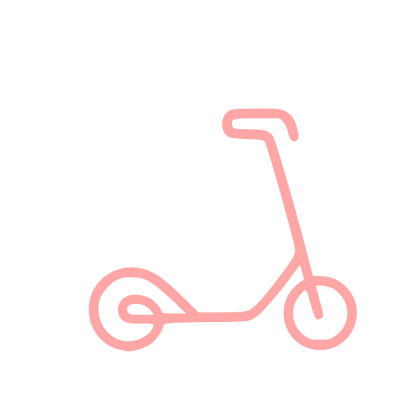 Monoline Kick Scooter Logo #ffa6a6