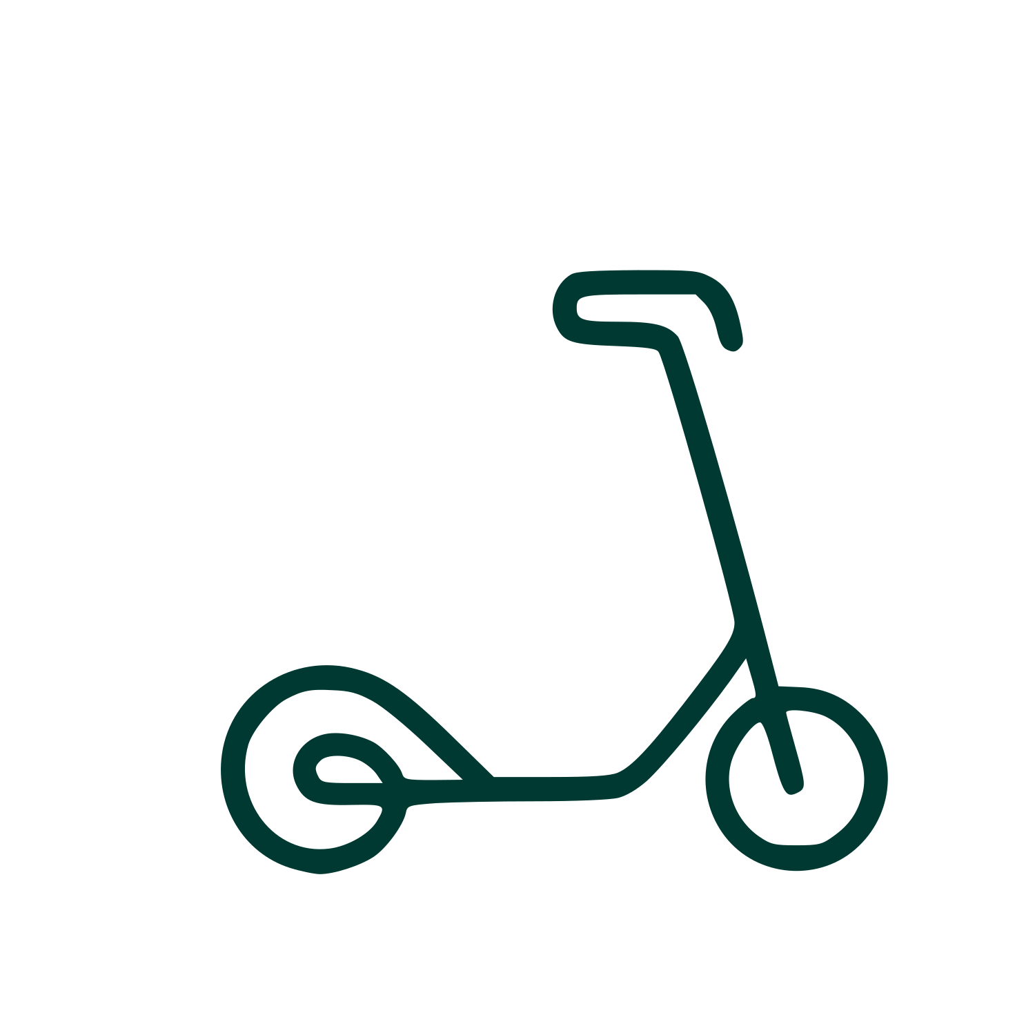 Monoline Kick Scooter Logo #003932