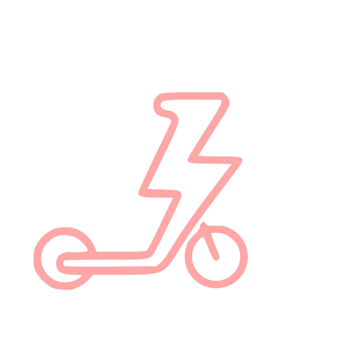 Electric Scooter Lightning Logo #ffa6a6