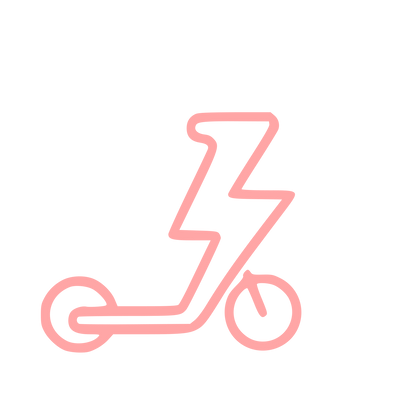 Electric Scooter Lightning Logo #ffa6a6