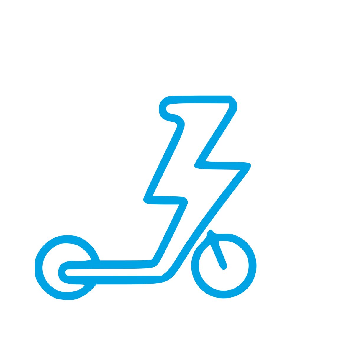 Electric Scooter Lightning Logo #00a3e4