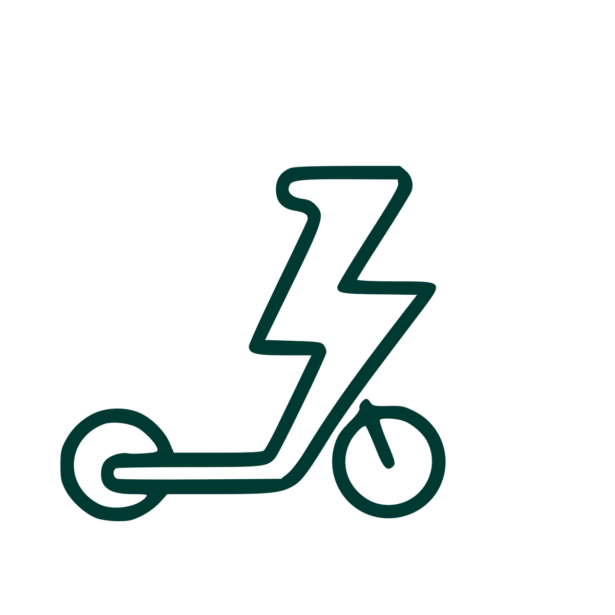Electric Scooter Lightning Logo #003932