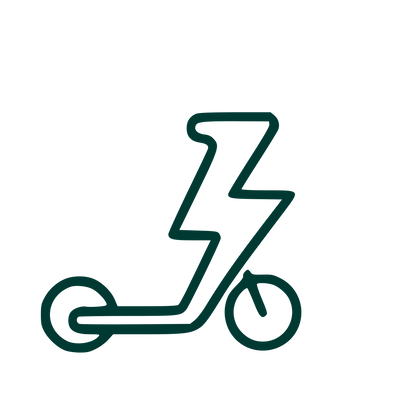 Electric Scooter Lightning Logo #003932