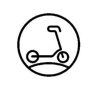 Monoline Scooter Circle Logo