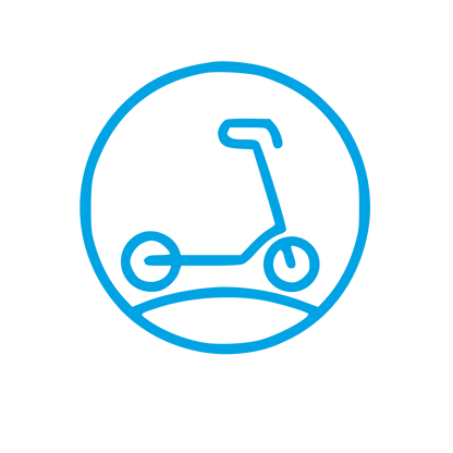 Monoline Scooter Circle Logo #00a3e4