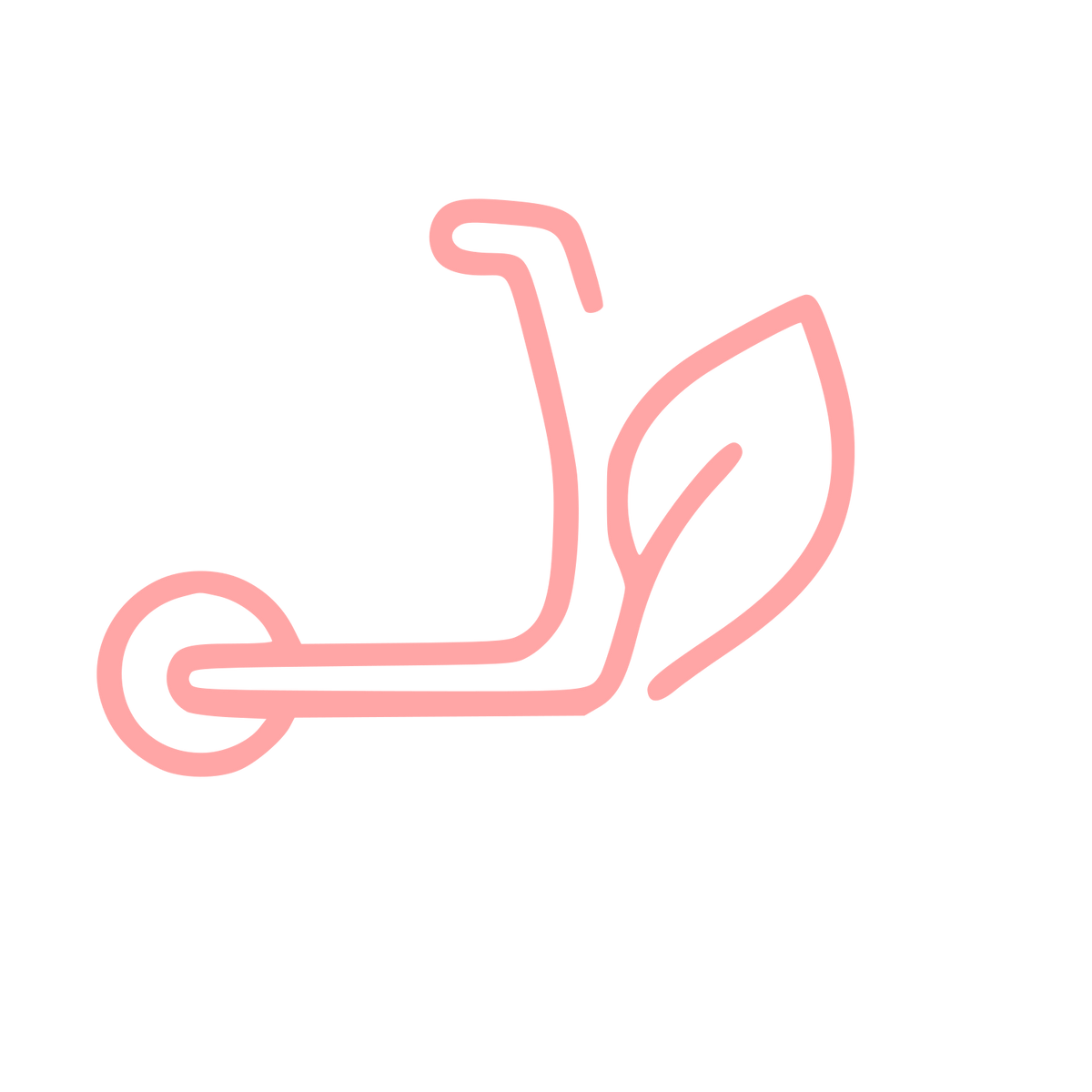 Eco Scooter Leaf Logo #ffa6a6