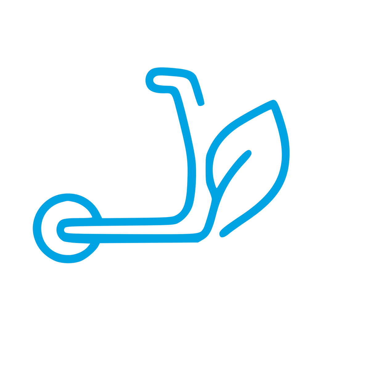 Eco Scooter Leaf Logo #00a3e4
