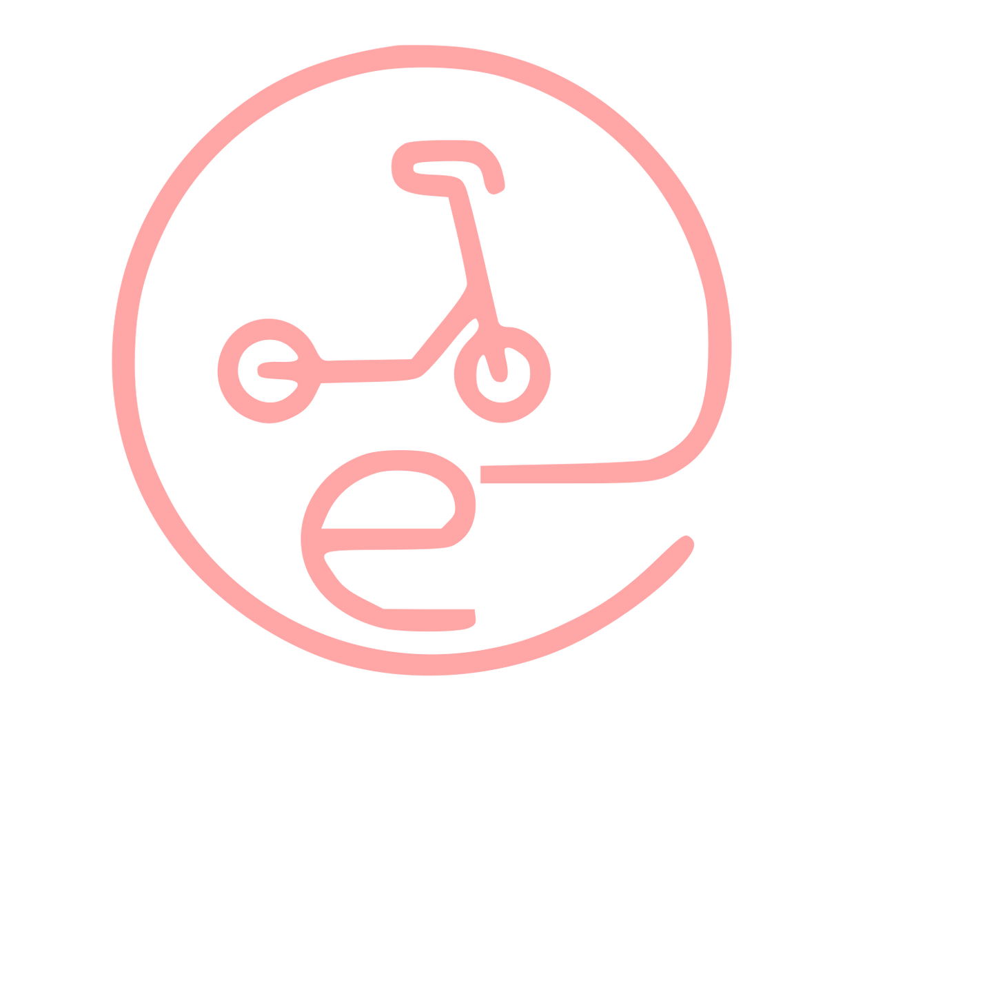 Monoline E-Scooter Circle Logo #ffa6a6
