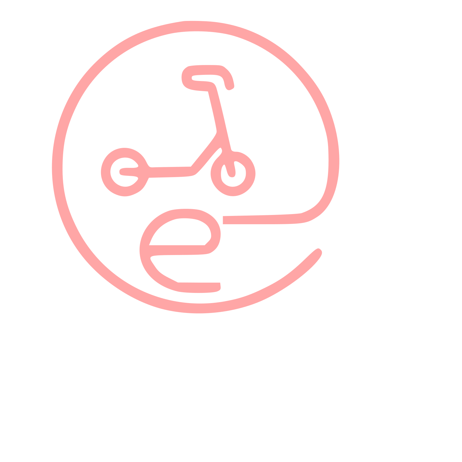 Monoline E-Scooter Circle Logo #ffa6a6