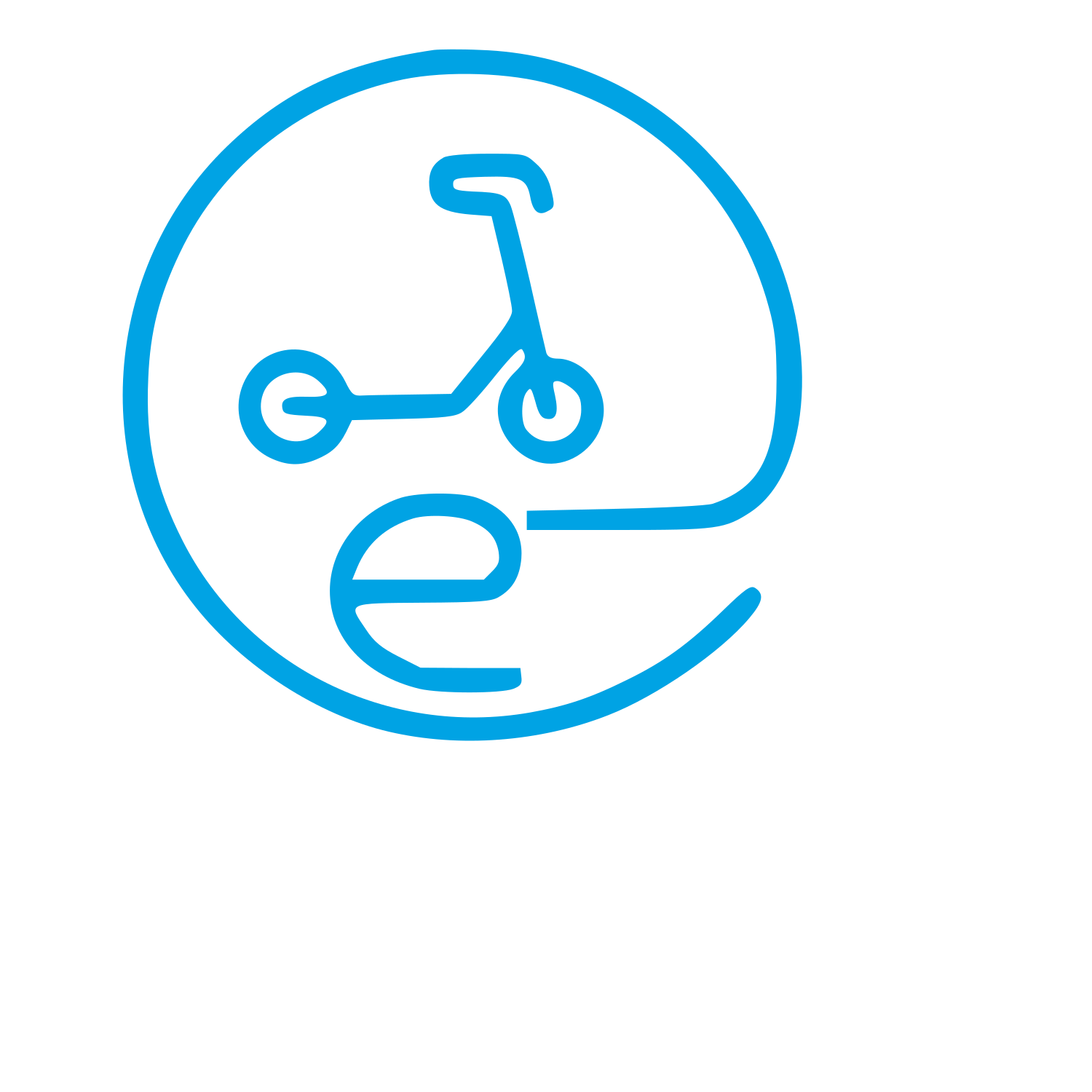 Monoline E-Scooter Circle Logo #00a3e4