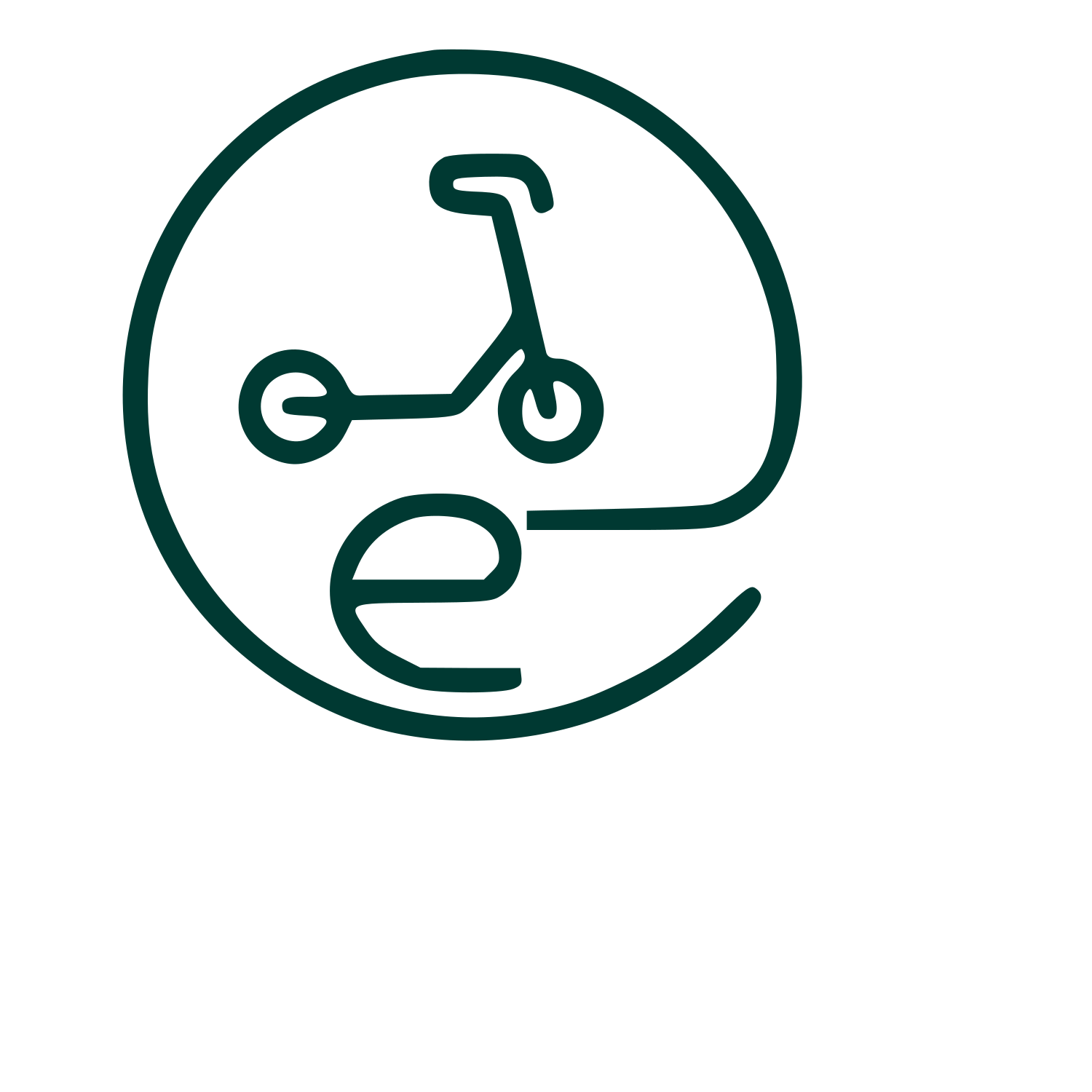 Monoline E-Scooter Circle Logo #003932