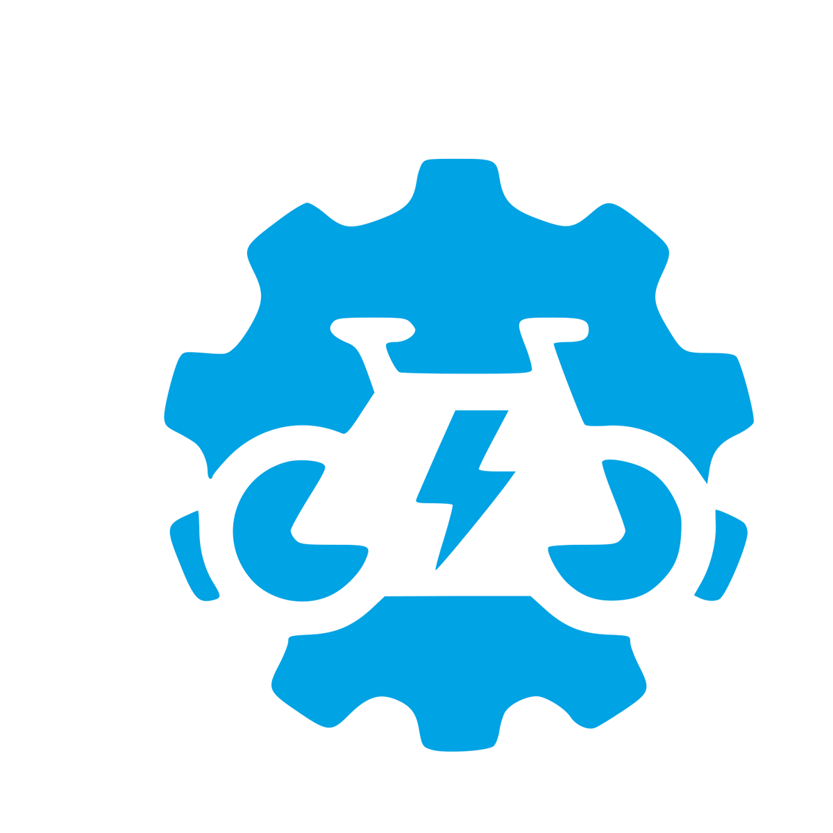 E-Bike Gear Logo #00a3e4