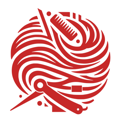 Barber Tools Circular Logo #C62828