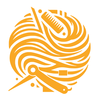 Barber Tools Circular Logo #F9A825