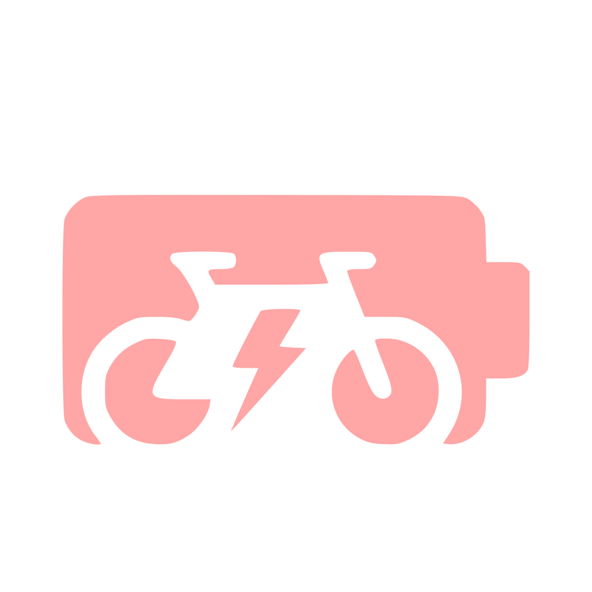 Electric Bike Battery Logo #ffa6a6