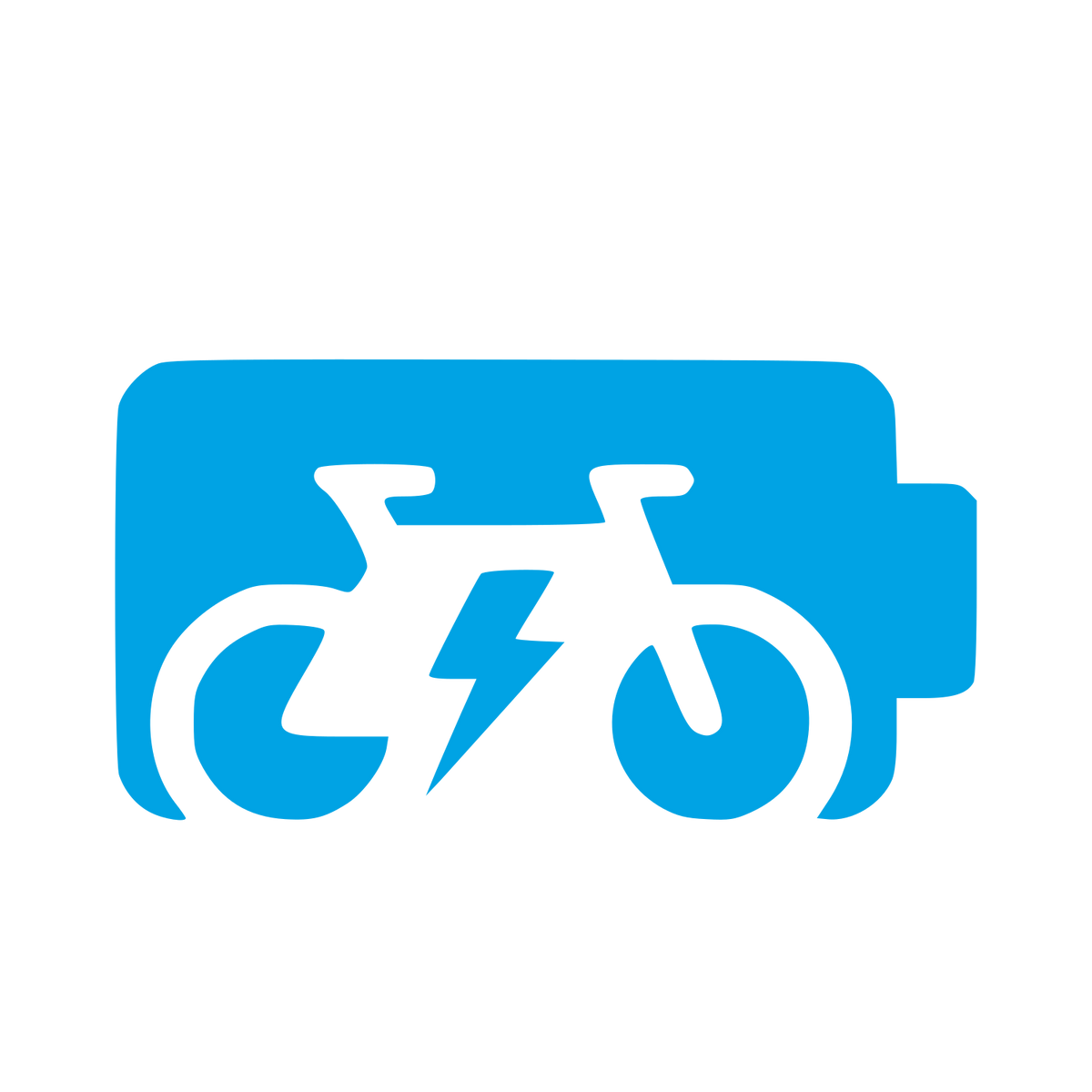 Electric Bike Battery Logo #00a3e4
