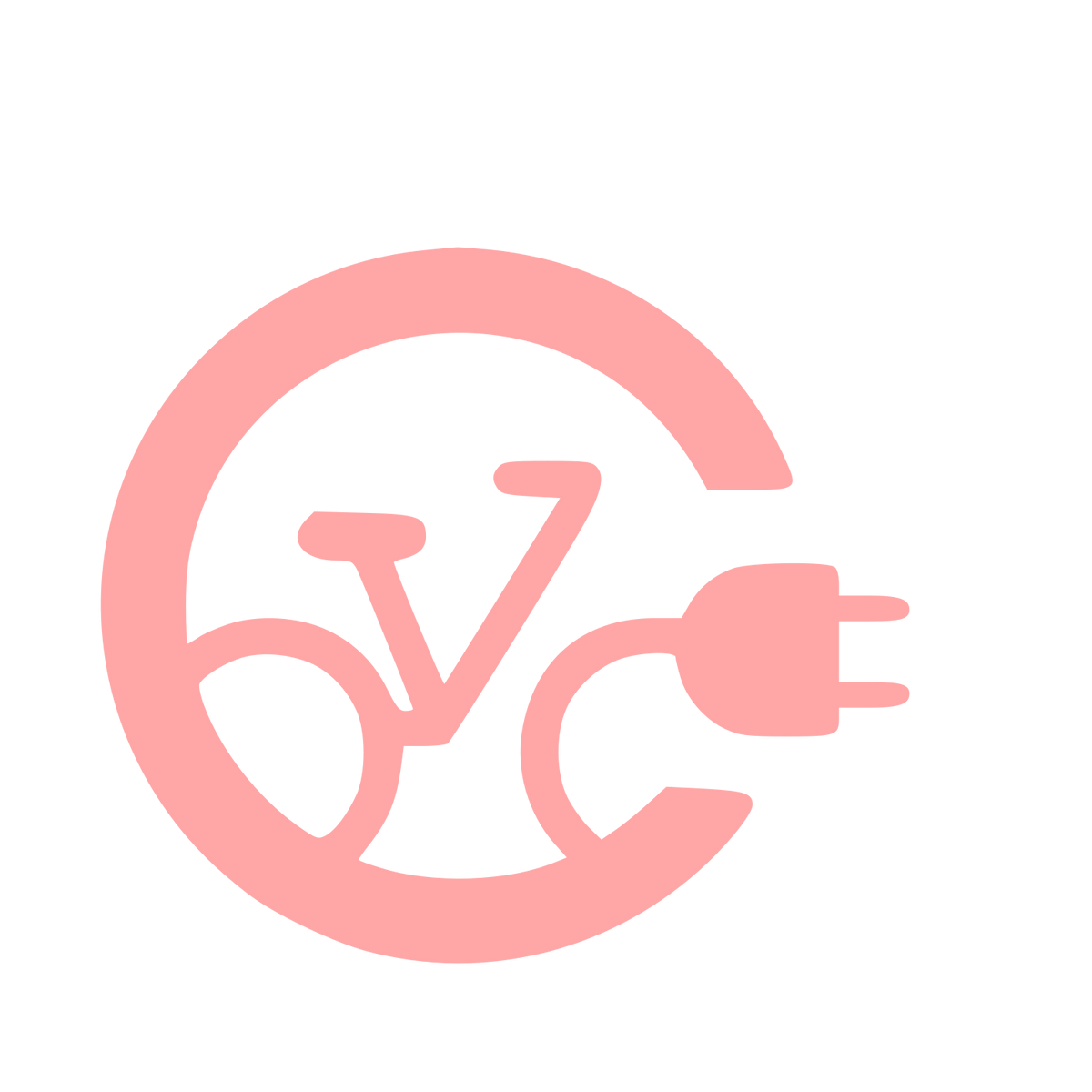 Electric Bike Circle Logo #ffa6a6