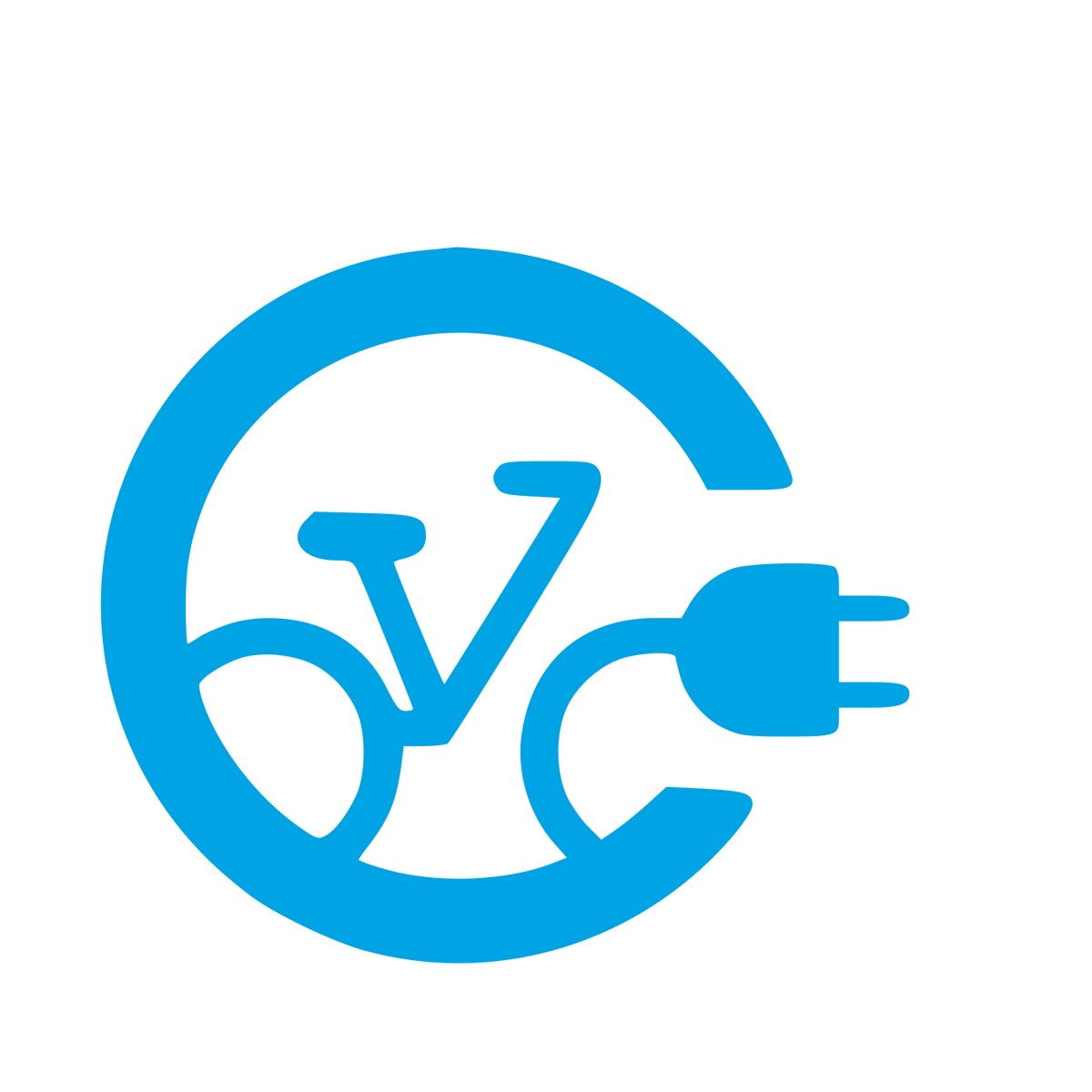 Electric Bike Circle Logo #00a3e4
